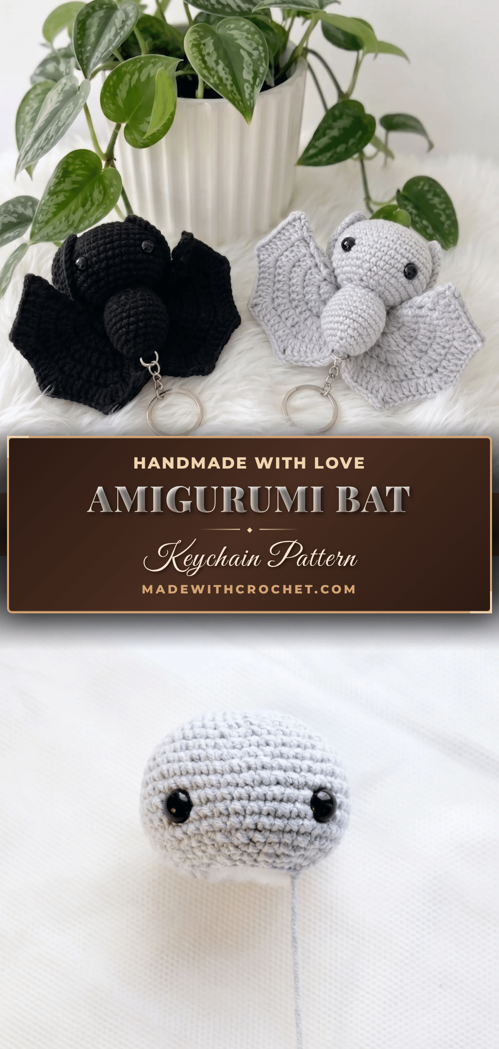 amigurumi bat keychain pattern crochet pattern