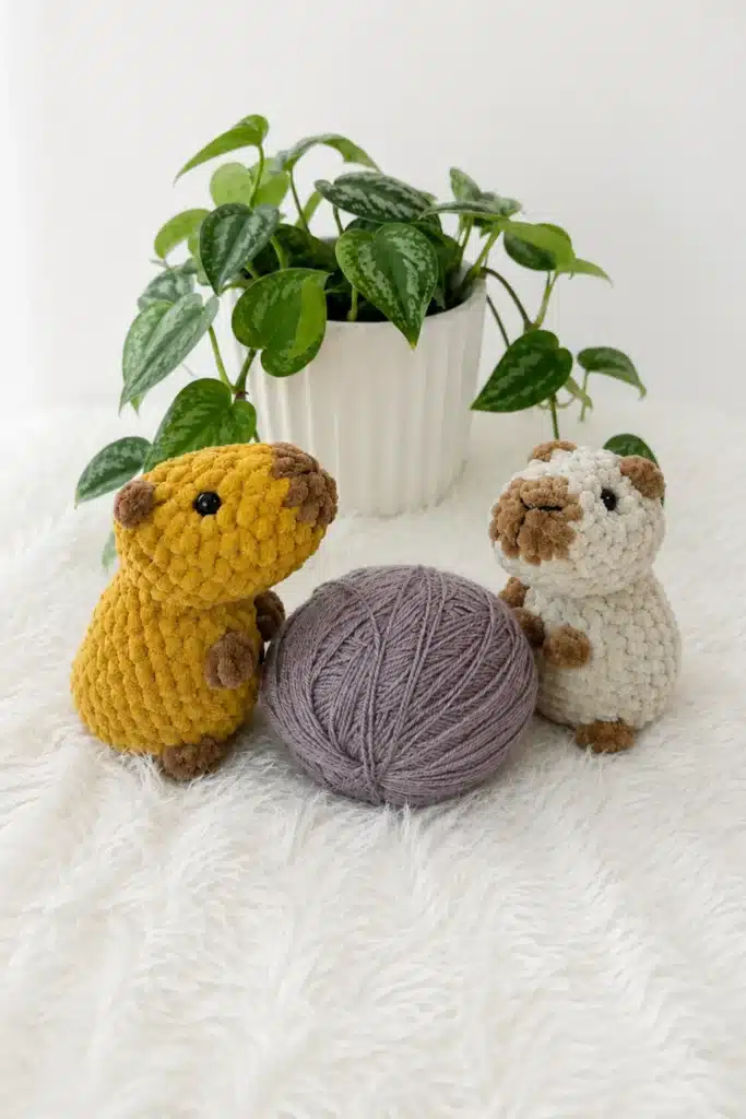 amigurumi capybara keychain pattern - featured image