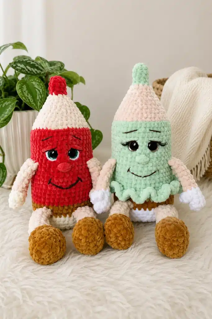 amigurumi pencil crochet pattern - featured image