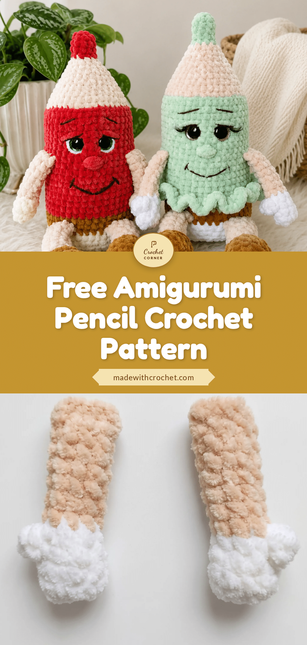amigurumi pencil crochet pattern crochet pattern