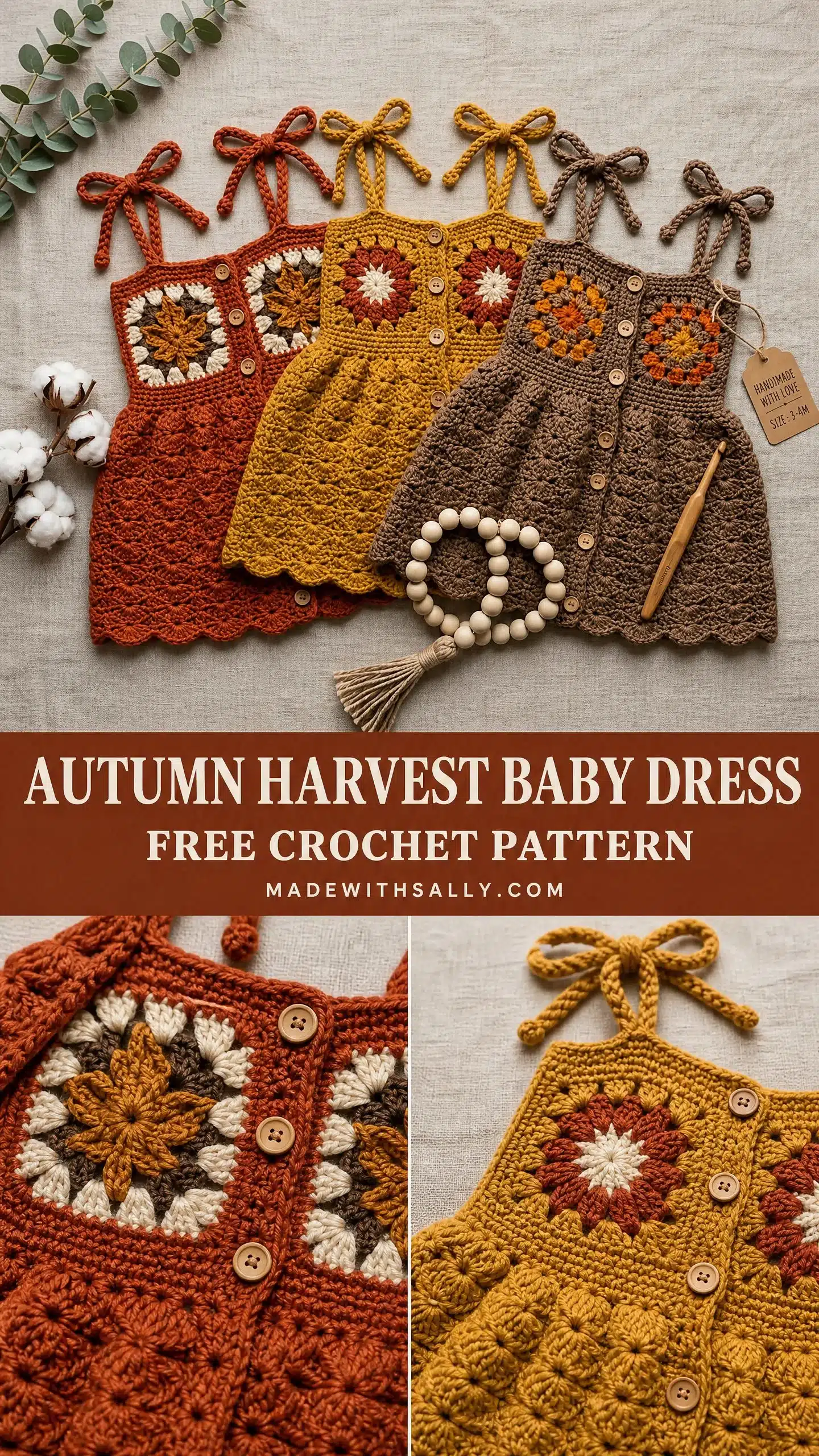 autumn harvest baby dress crochet project crochet project detail 1