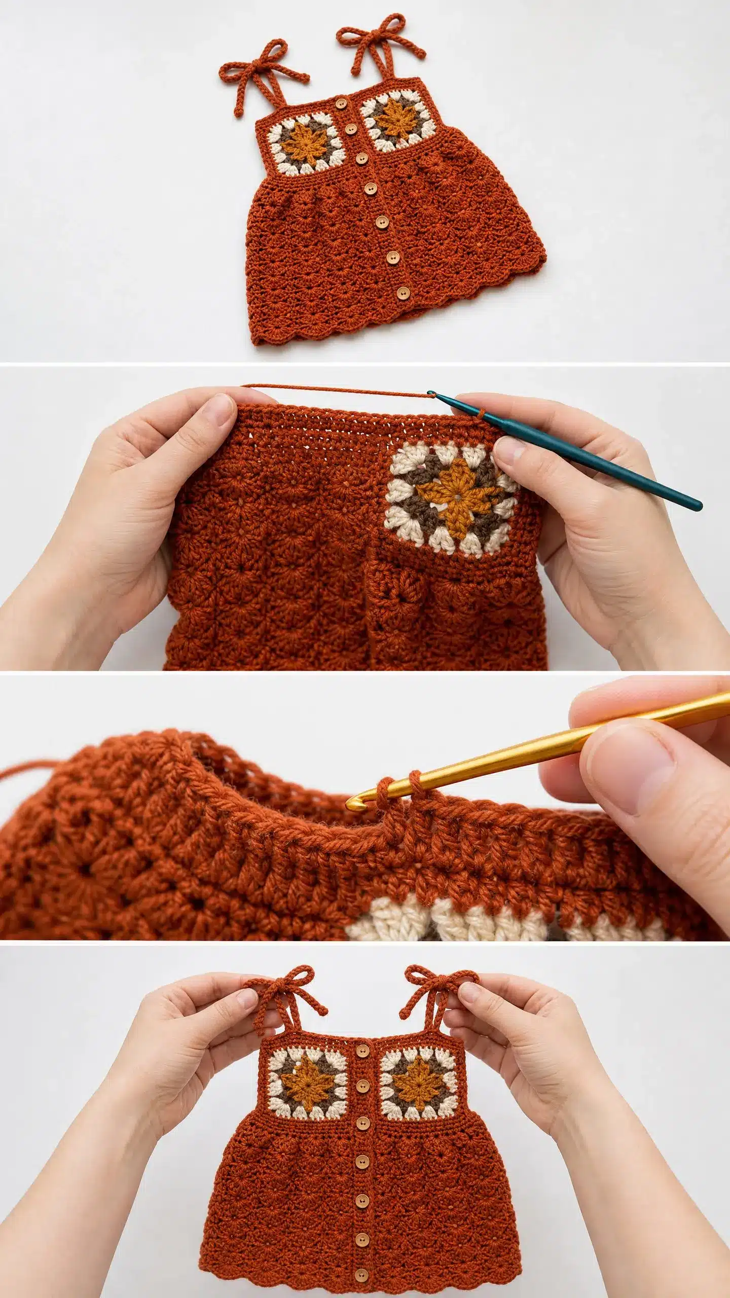 autumn harvest baby dress crochet project crochet project detail 2