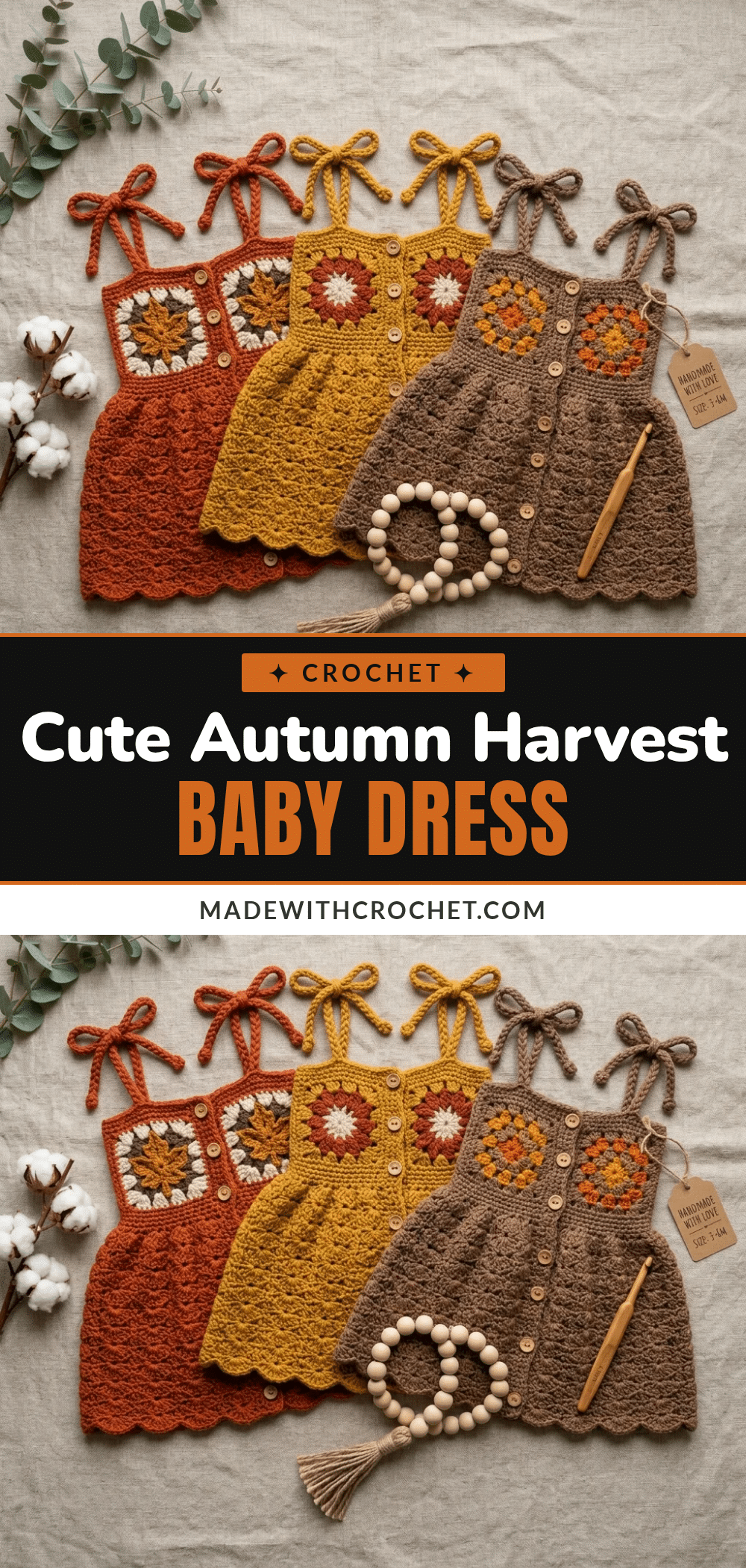 autumn harvest baby dress crochet pattern