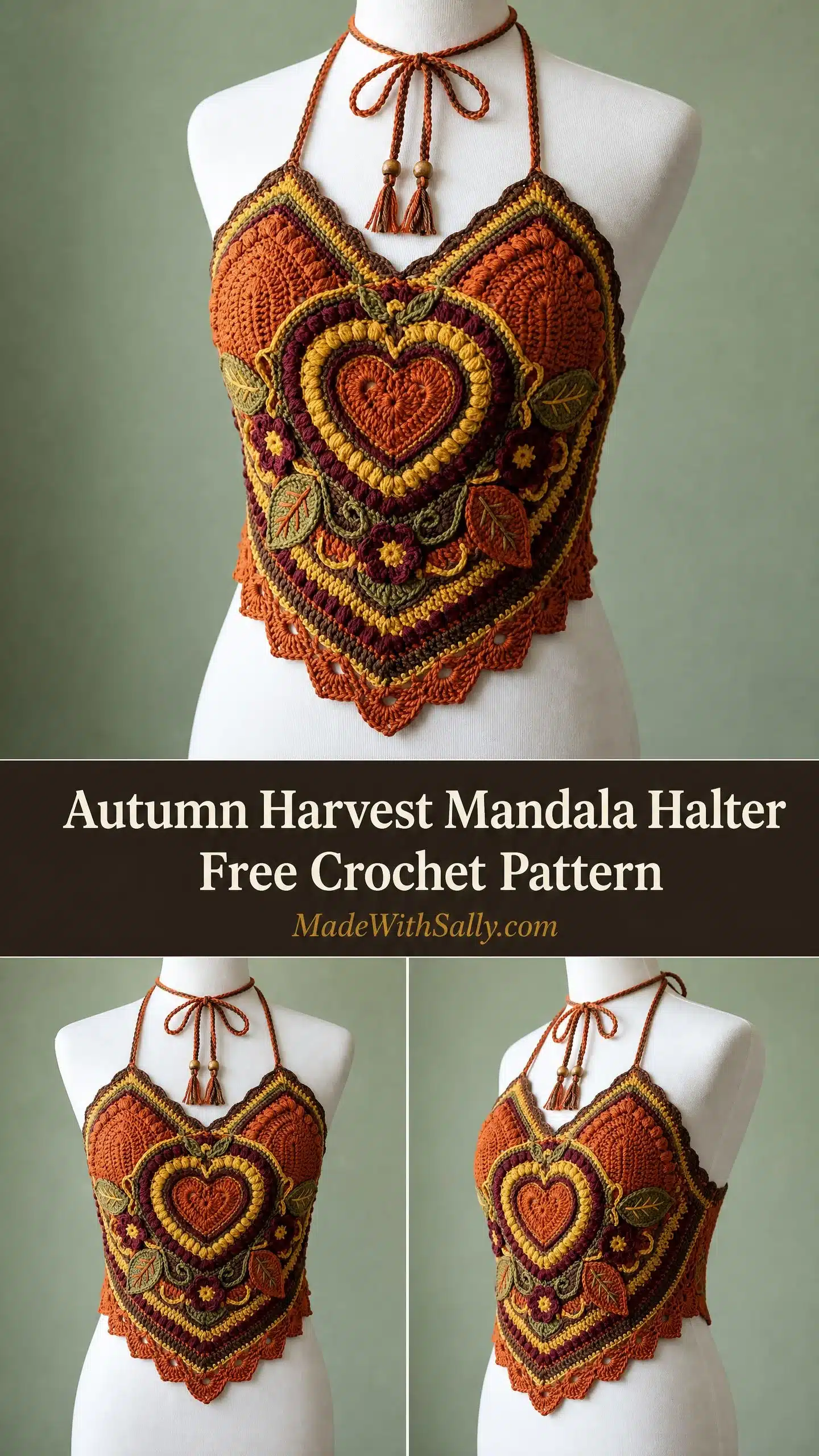 Autumn Harvest Mandala Halter crochet project crochet project detail 1