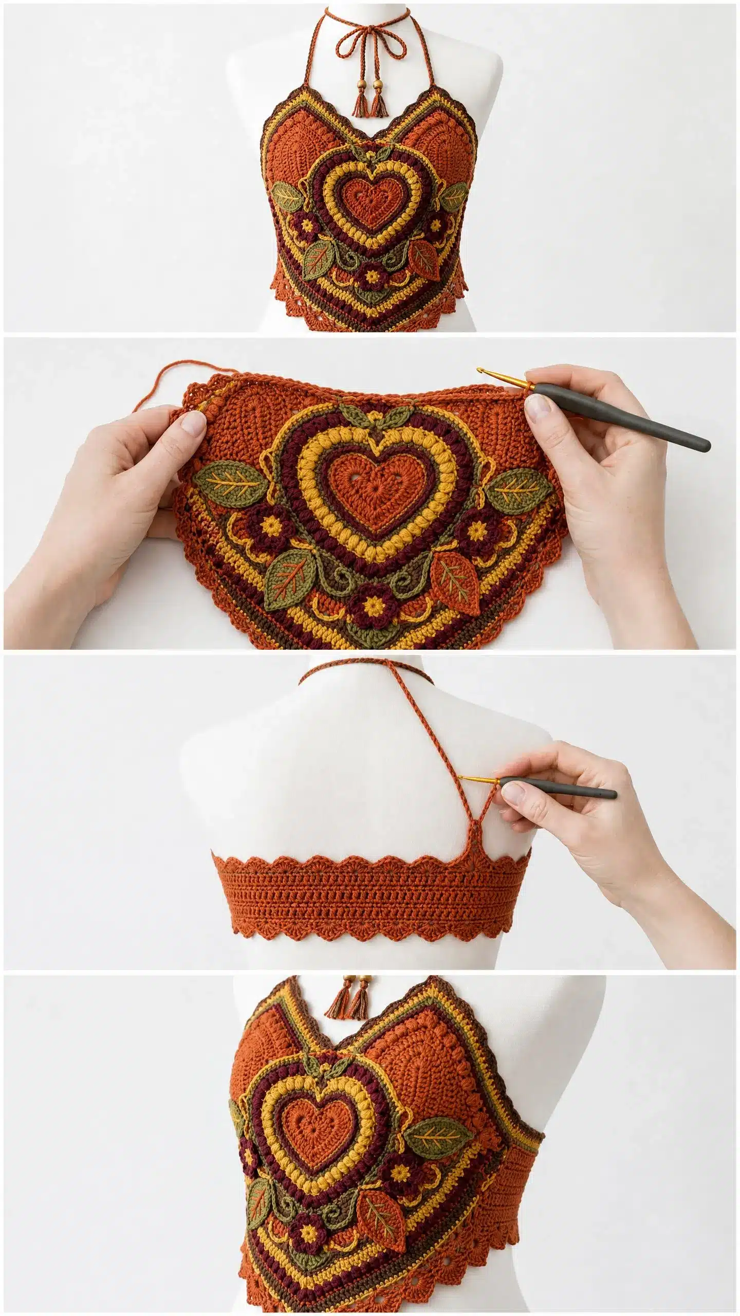 Autumn Harvest Mandala Halter crochet project crochet project detail 2