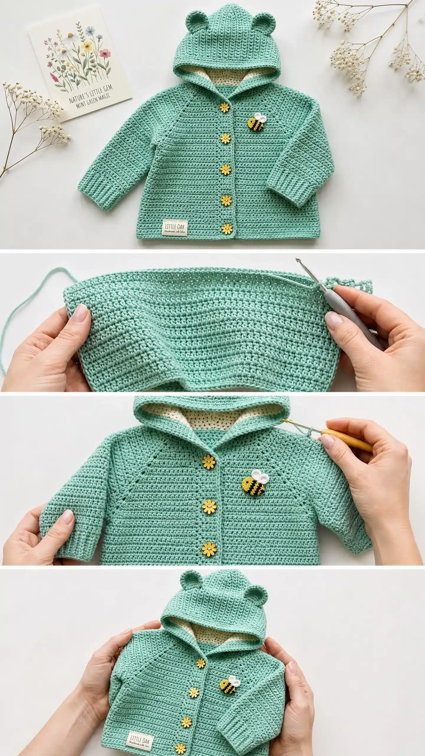 baby cardigan pattern crochet project crochet project detail 2
