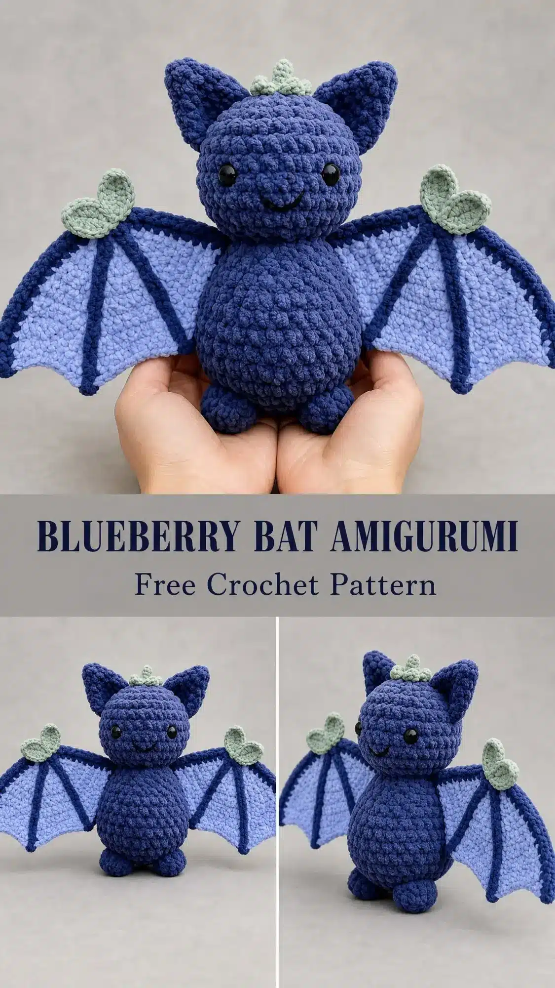 blueberry bat amigurumi crochet project crochet project detail 1