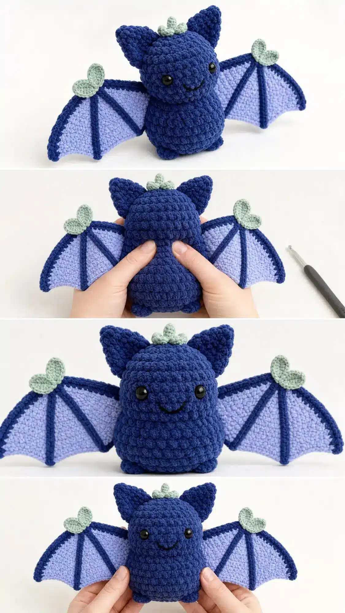 blueberry bat amigurumi crochet project crochet project detail 2