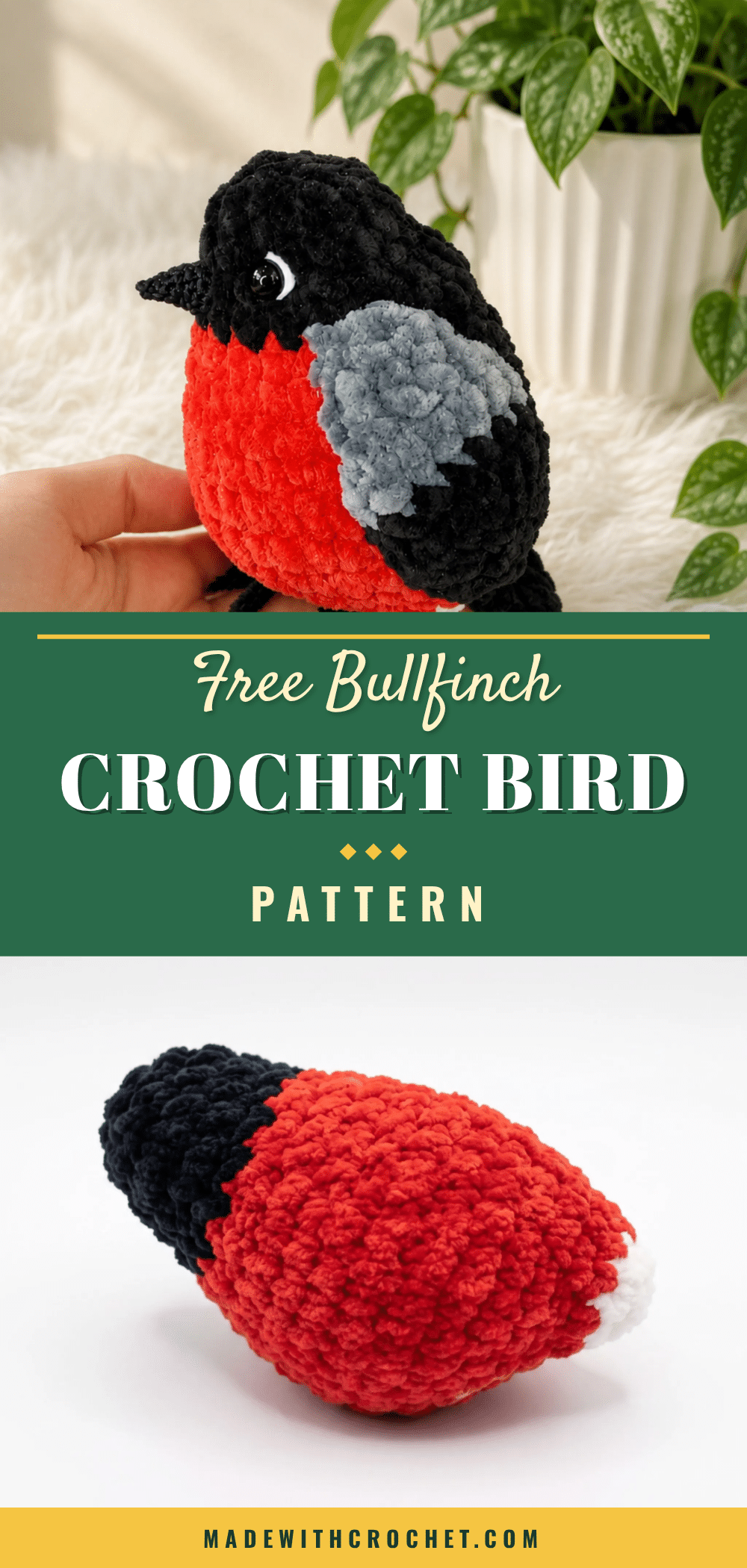 bullfinch amigurumi pattern crochet pattern
