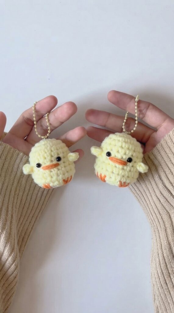 crochet baby chick amigurumi pattern - featured image