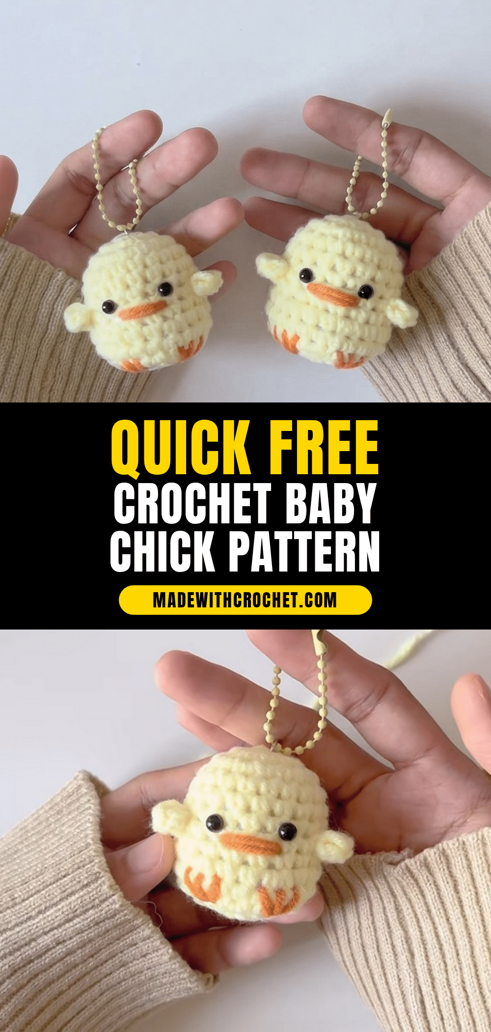 crochet baby chick amigurumi pattern crochet pattern