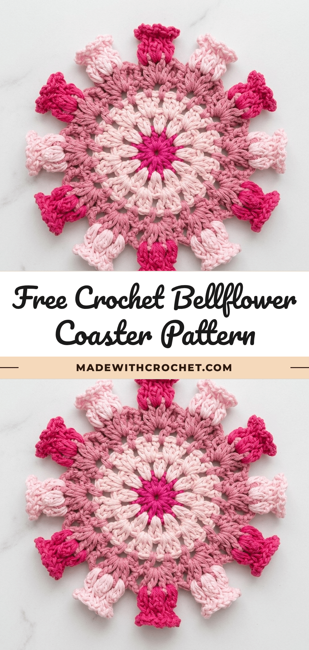 crochet bellflower coasters pattern crochet pattern