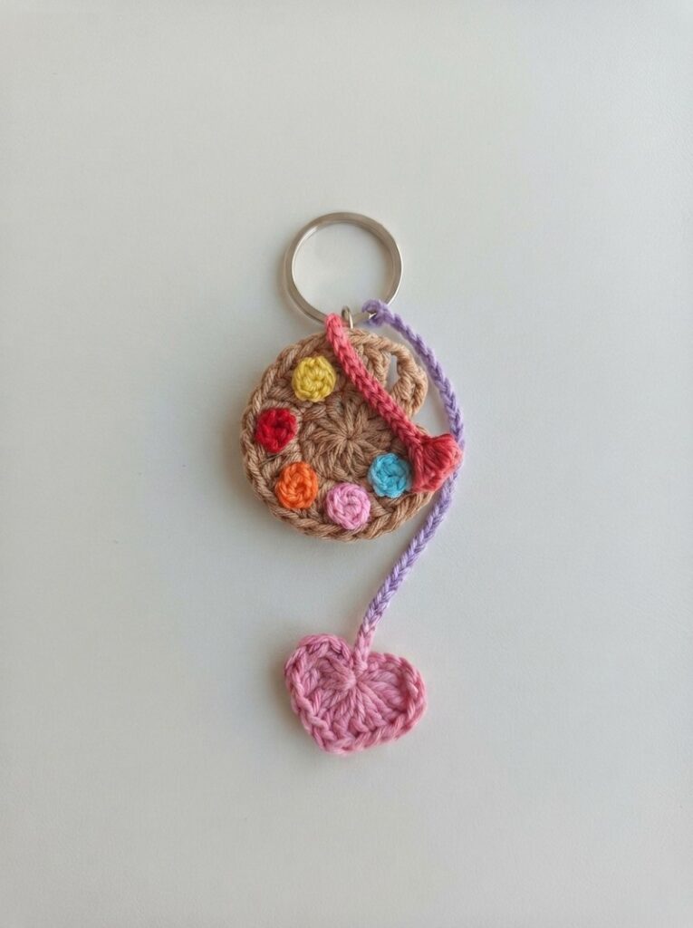 crochet bookmark keychain pattern - featured image