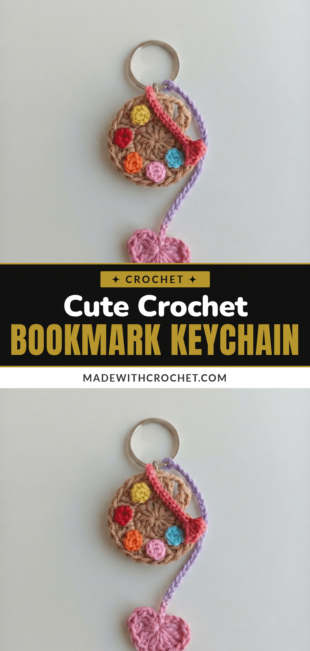 crochet bookmark keychain pattern crochet pattern