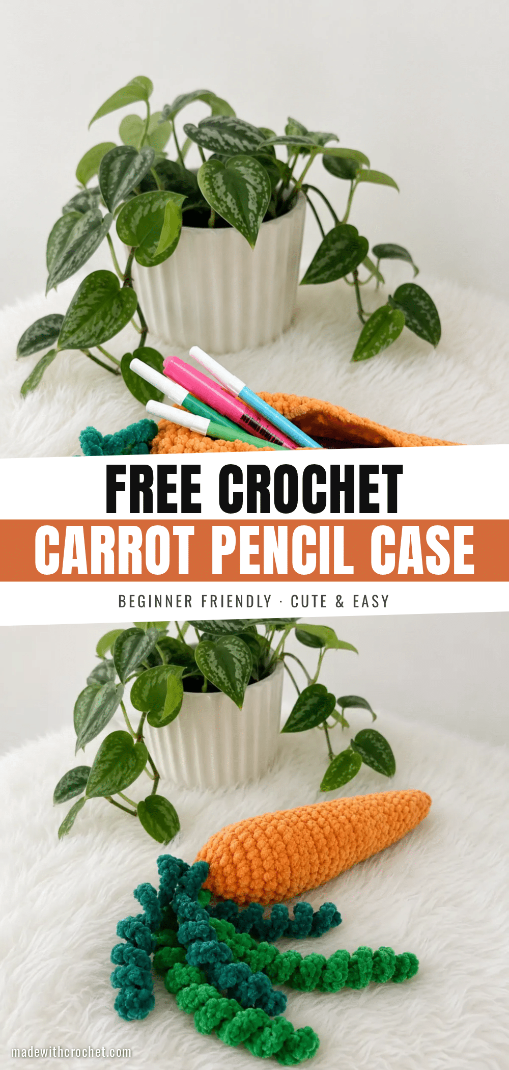 crochet carrot pencil case pattern crochet pattern