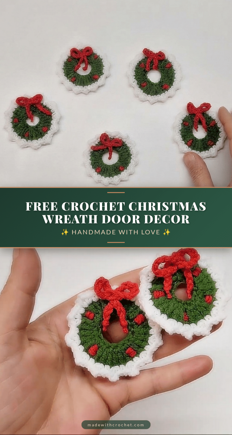 crochet Christmas wreath pattern crochet pattern
