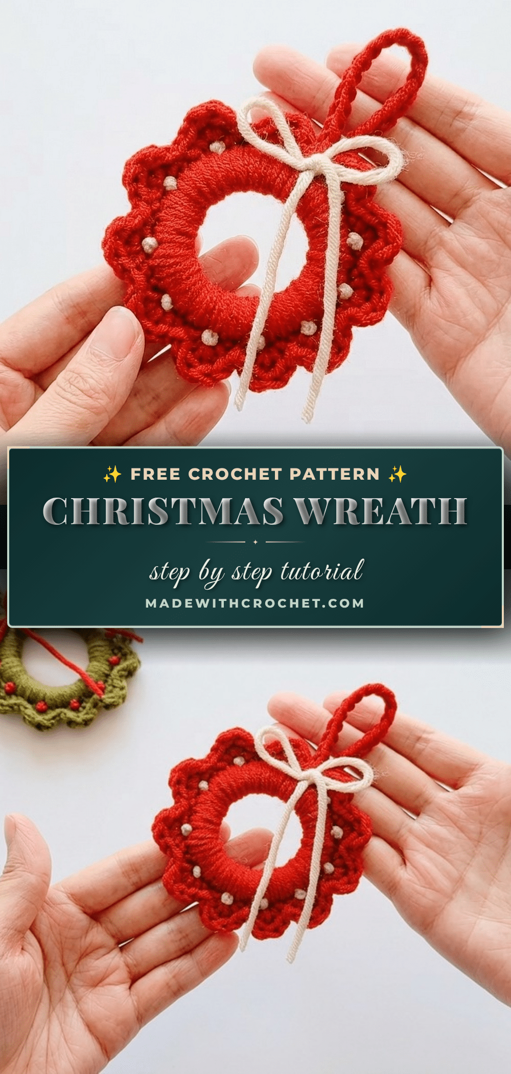 crochet Christmas wreath pattern crochet pattern