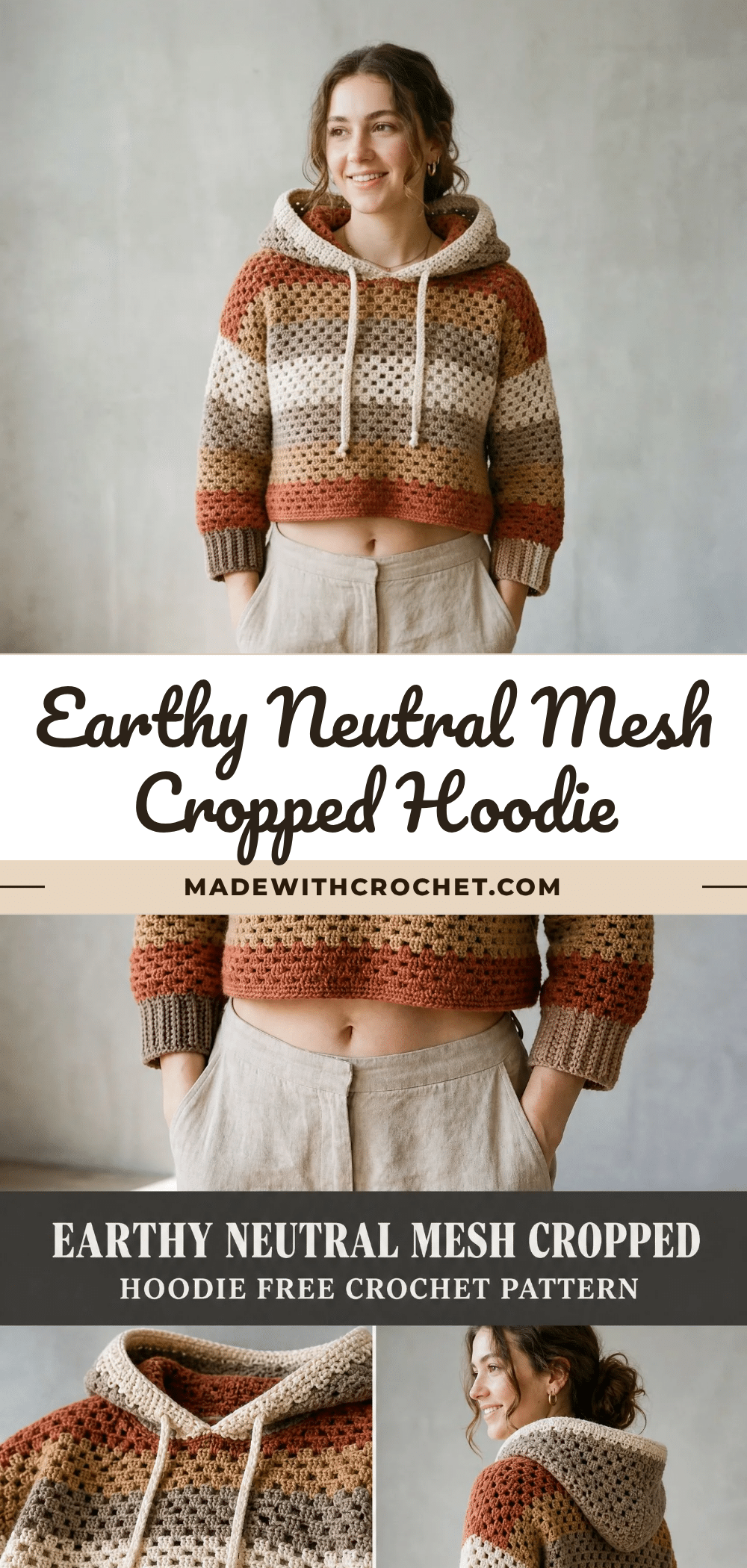 crochet cropped hoodie pattern crochet pattern