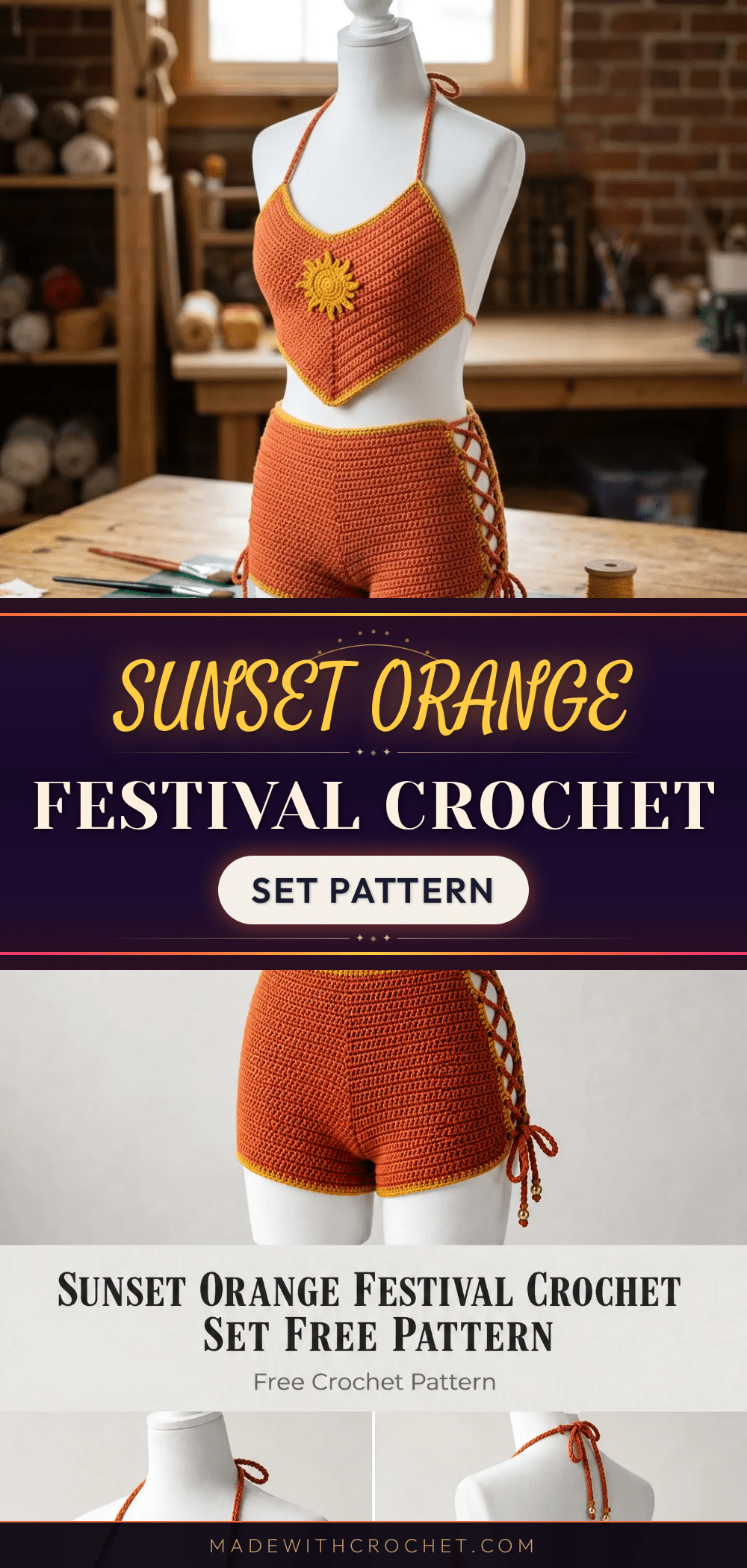 crochet festival set crochet pattern