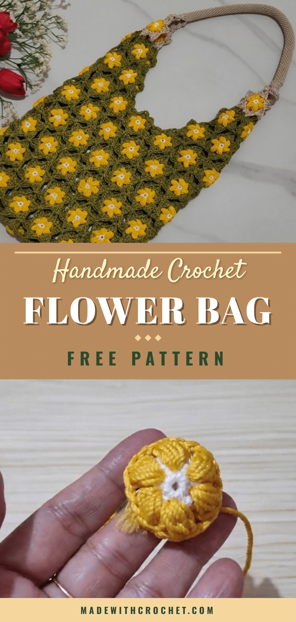 crochet flower bag free pattern crochet pattern