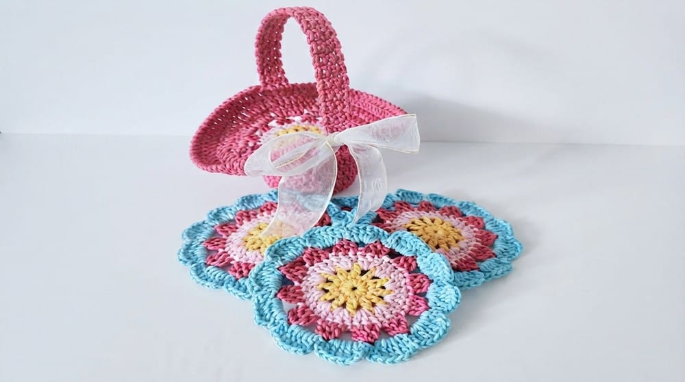 crochet flower coasters crochet project crochet project detail 1
