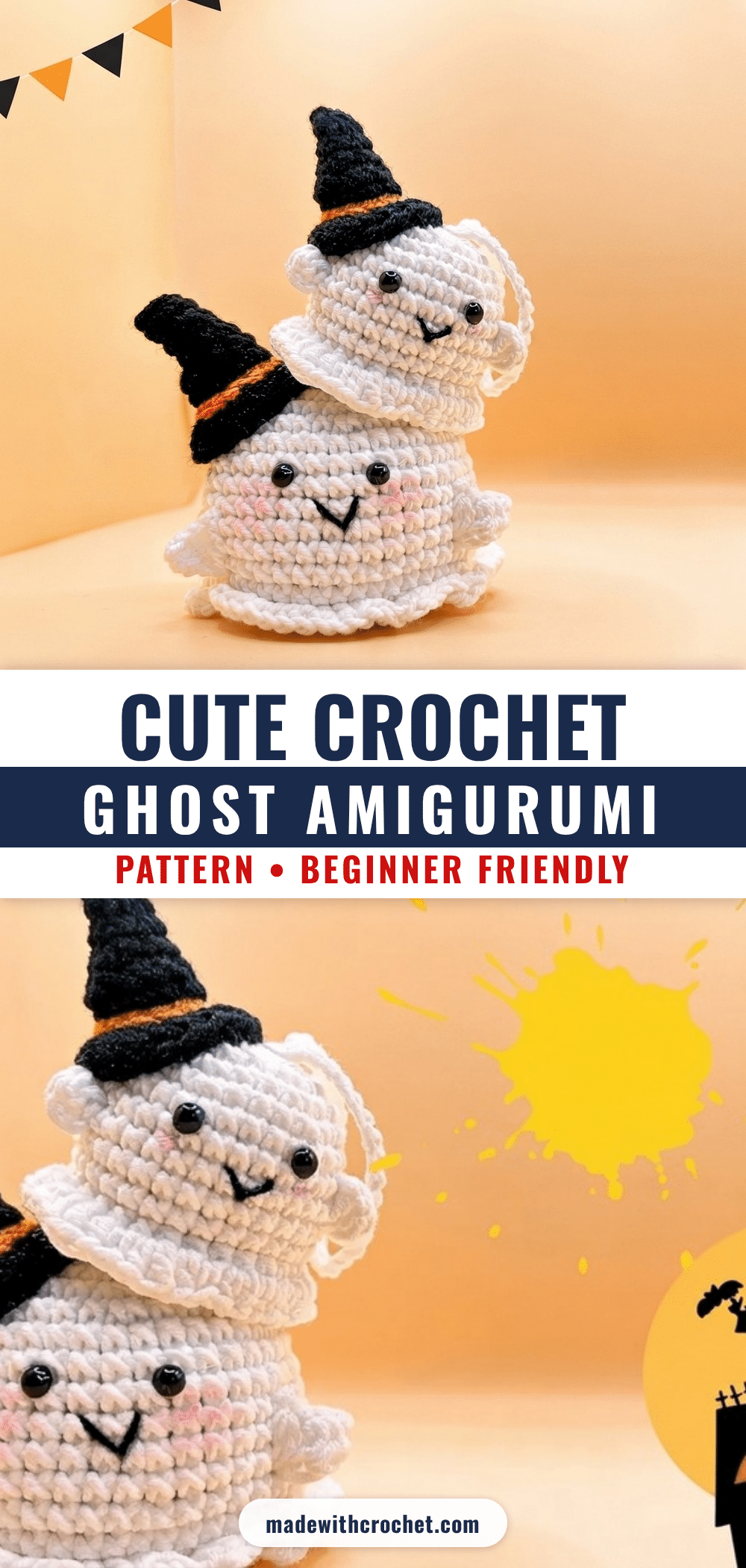 crochet ghost Halloween amigurumi pattern crochet pattern