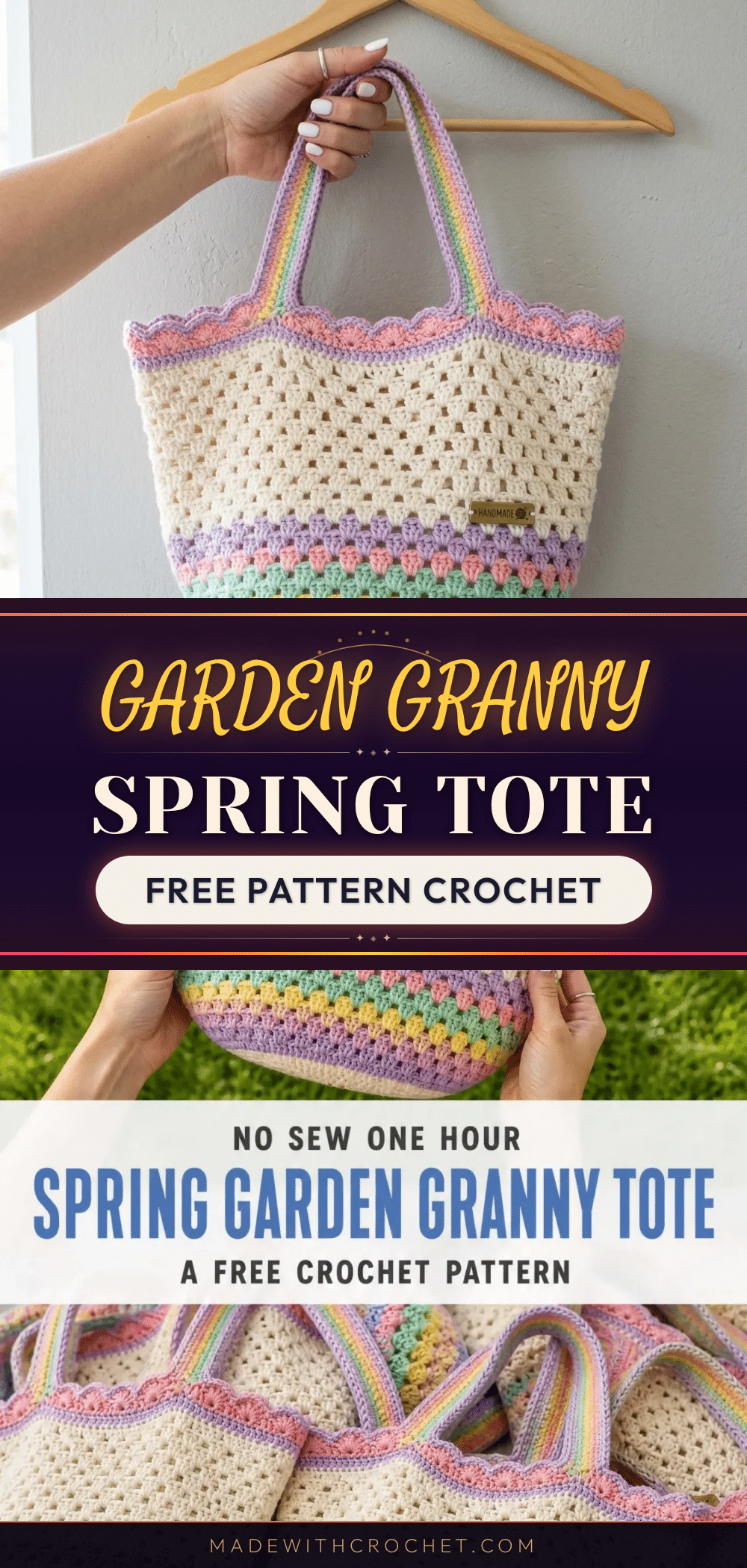 crochet granny tote crochet pattern
