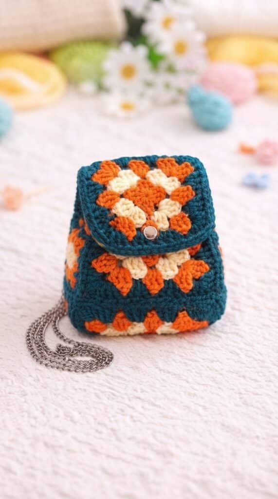 crochet kids mini bag pattern - featured image