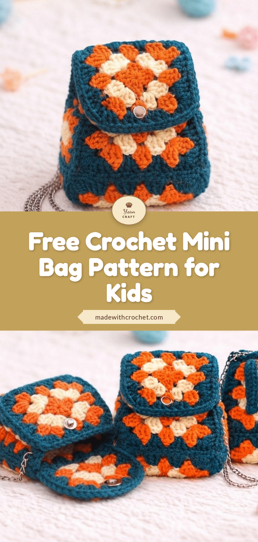 crochet kids mini bag pattern crochet pattern