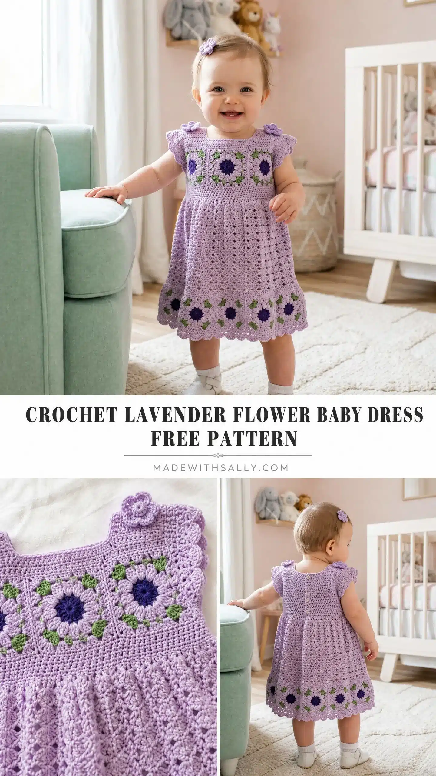 crochet lavender baby dress crochet project crochet project detail 1