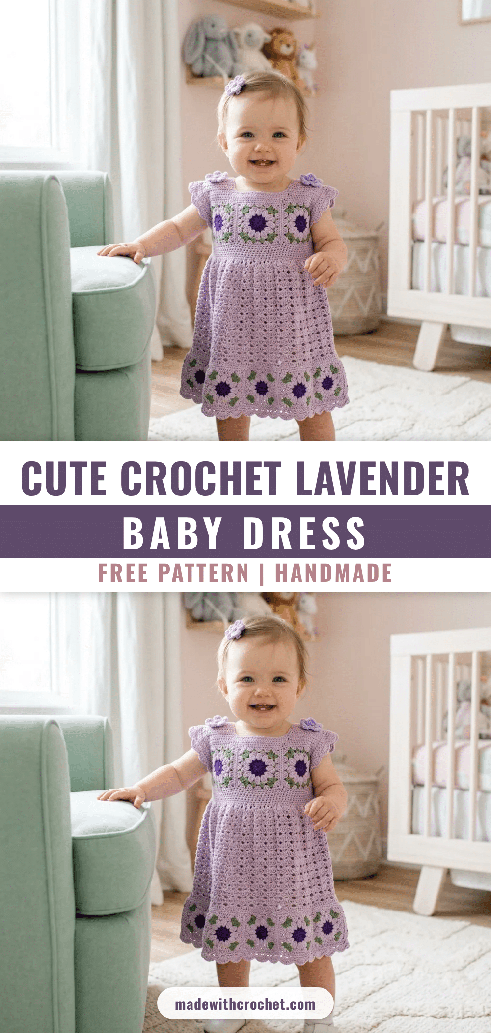 crochet lavender baby dress crochet pattern