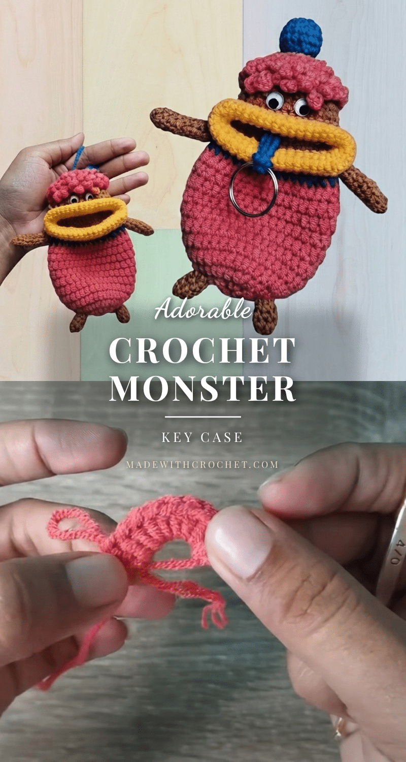 crochet monster key case pattern crochet pattern