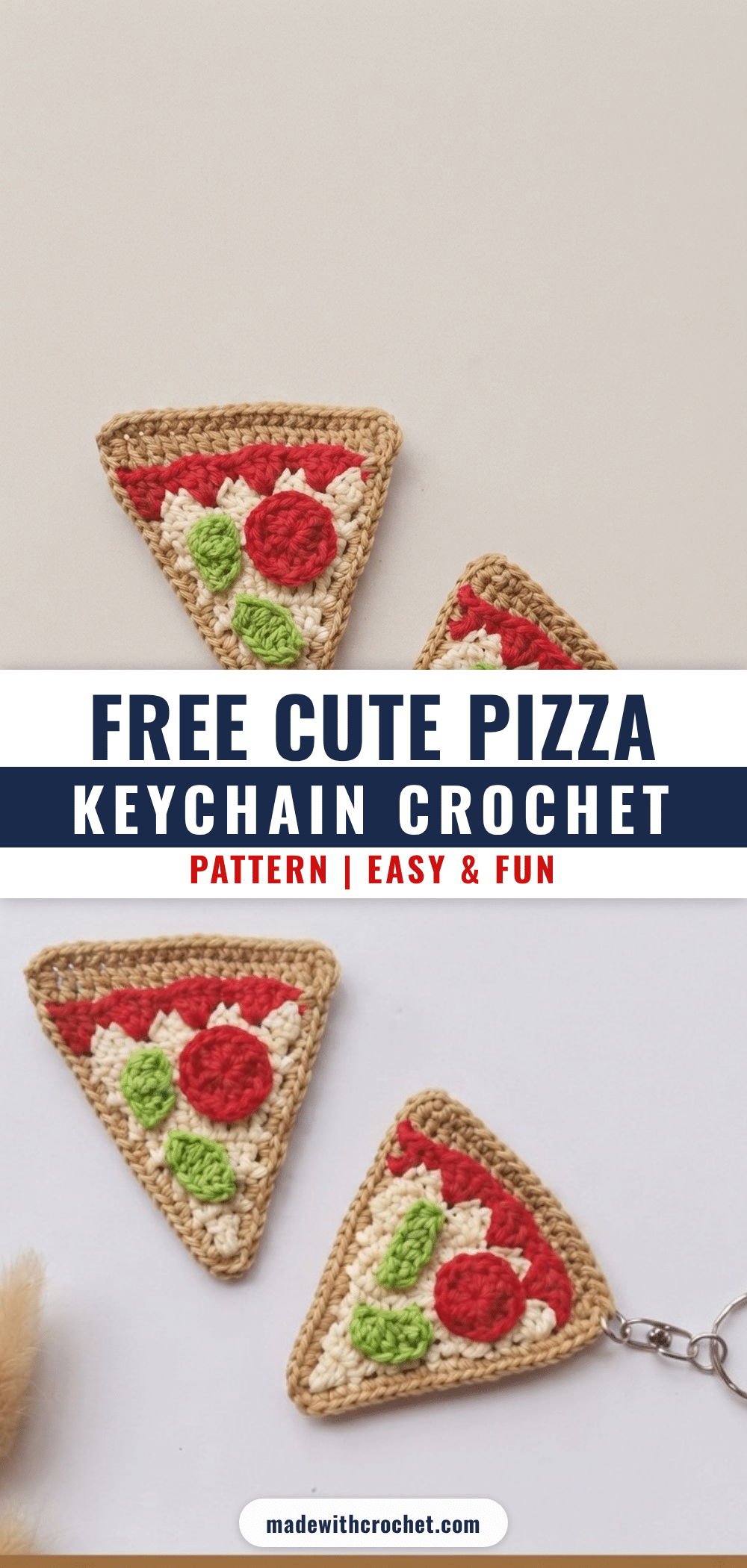 crochet pizza keychain pattern crochet pattern