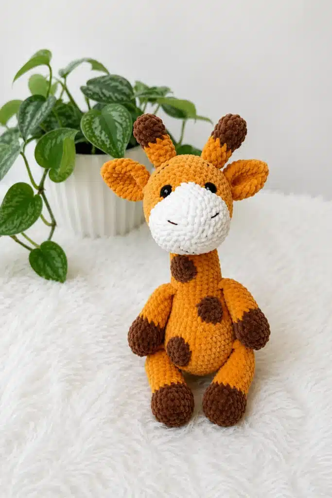 crochet plush giraffe pattern - featured image