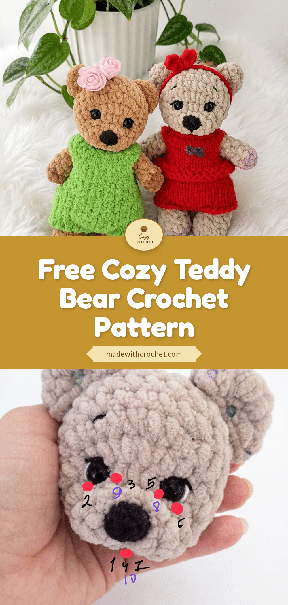 crochet teddy bear amigurumi pattern crochet pattern