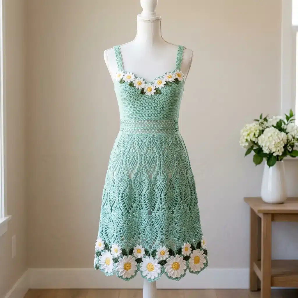 daisy crochet dress pattern - featured image