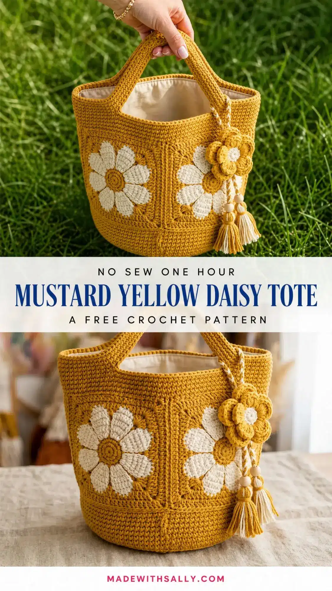 daisy tote crochet pattern crochet project crochet project detail 1