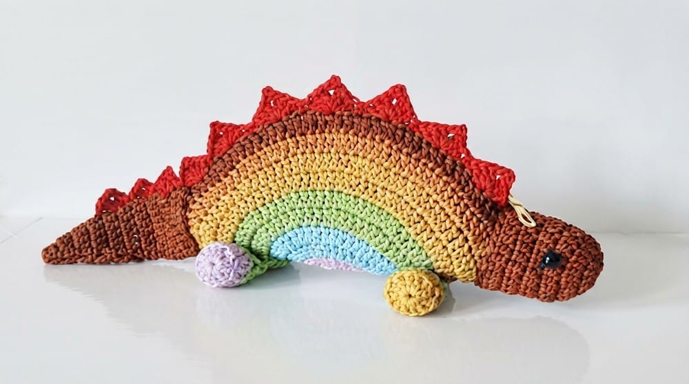 dinosaur pencil case crochet pattern crochet project crochet project detail 1