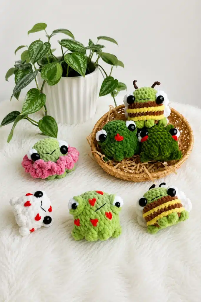 emotional frog amigurumi - featured image
