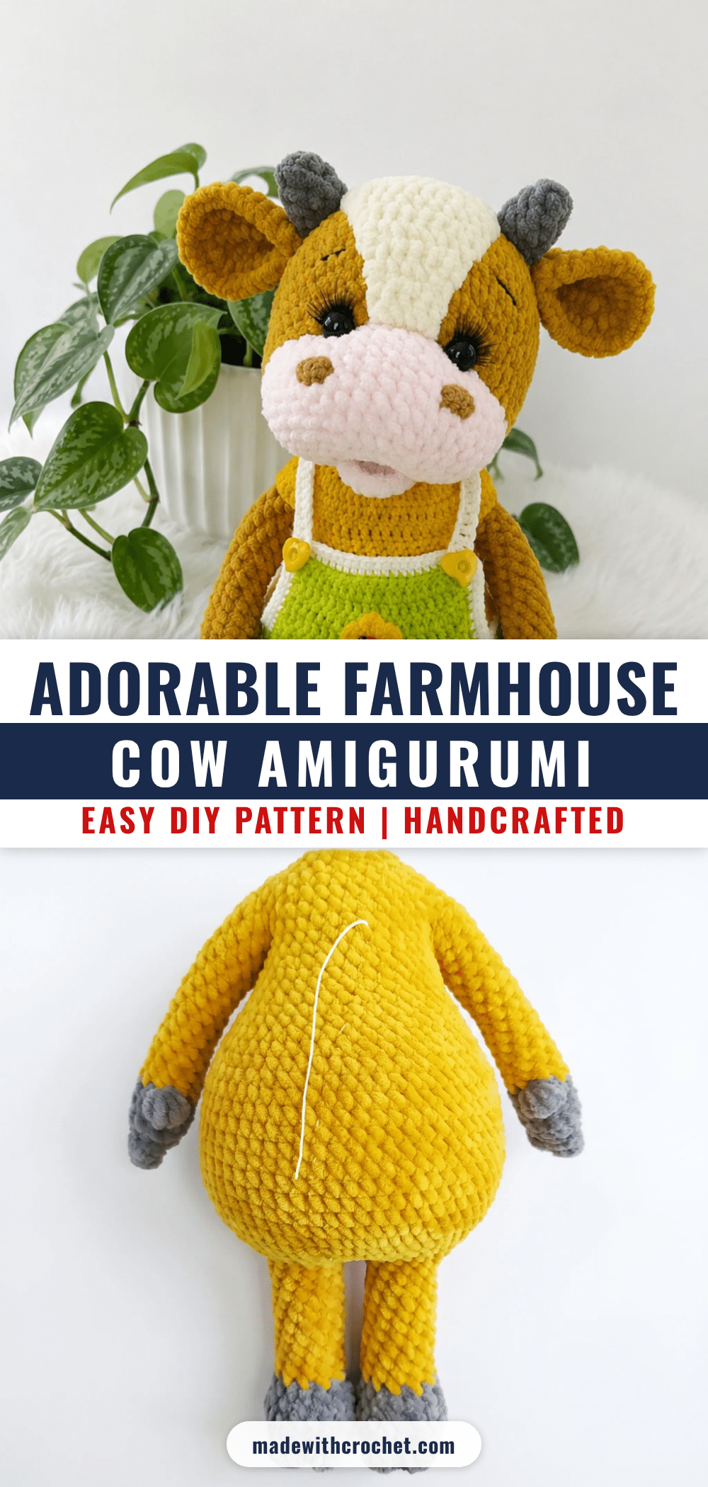 farmhouse cow amigurumi crochet pattern