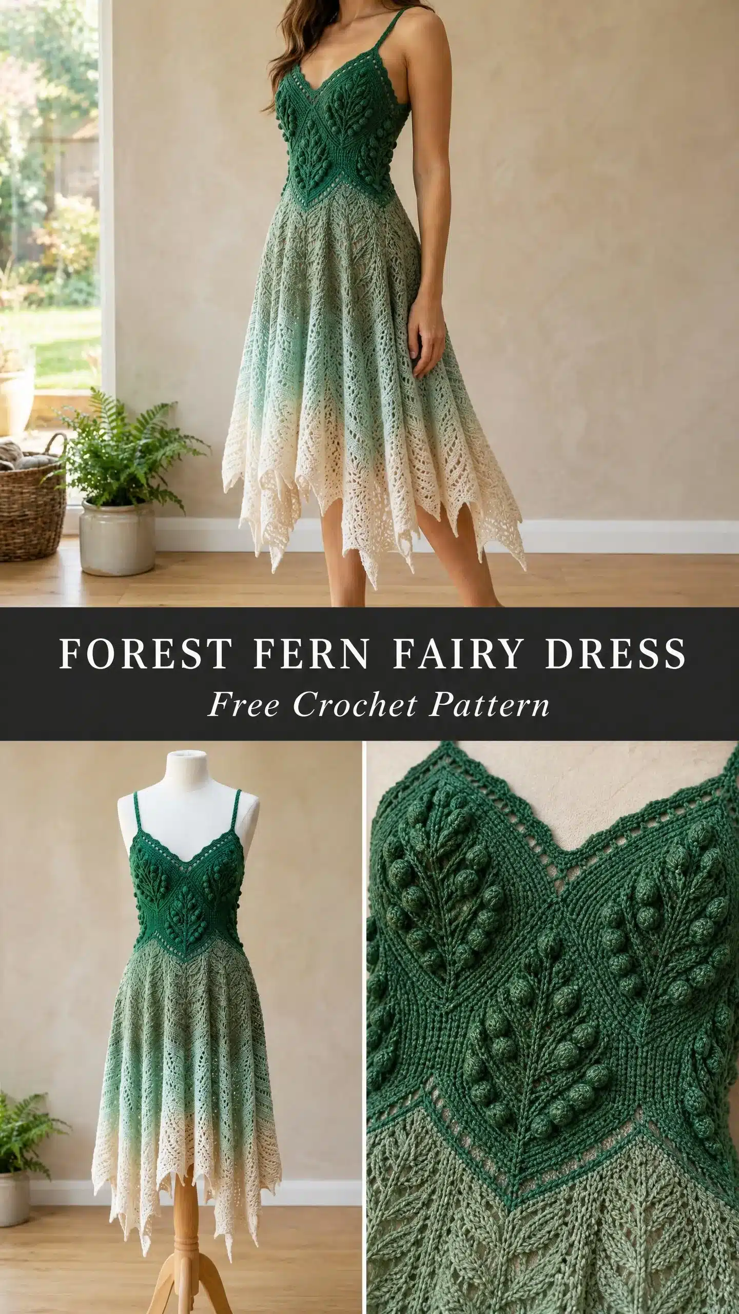 forest fern fairy dress crochet pattern crochet project crochet project detail 1