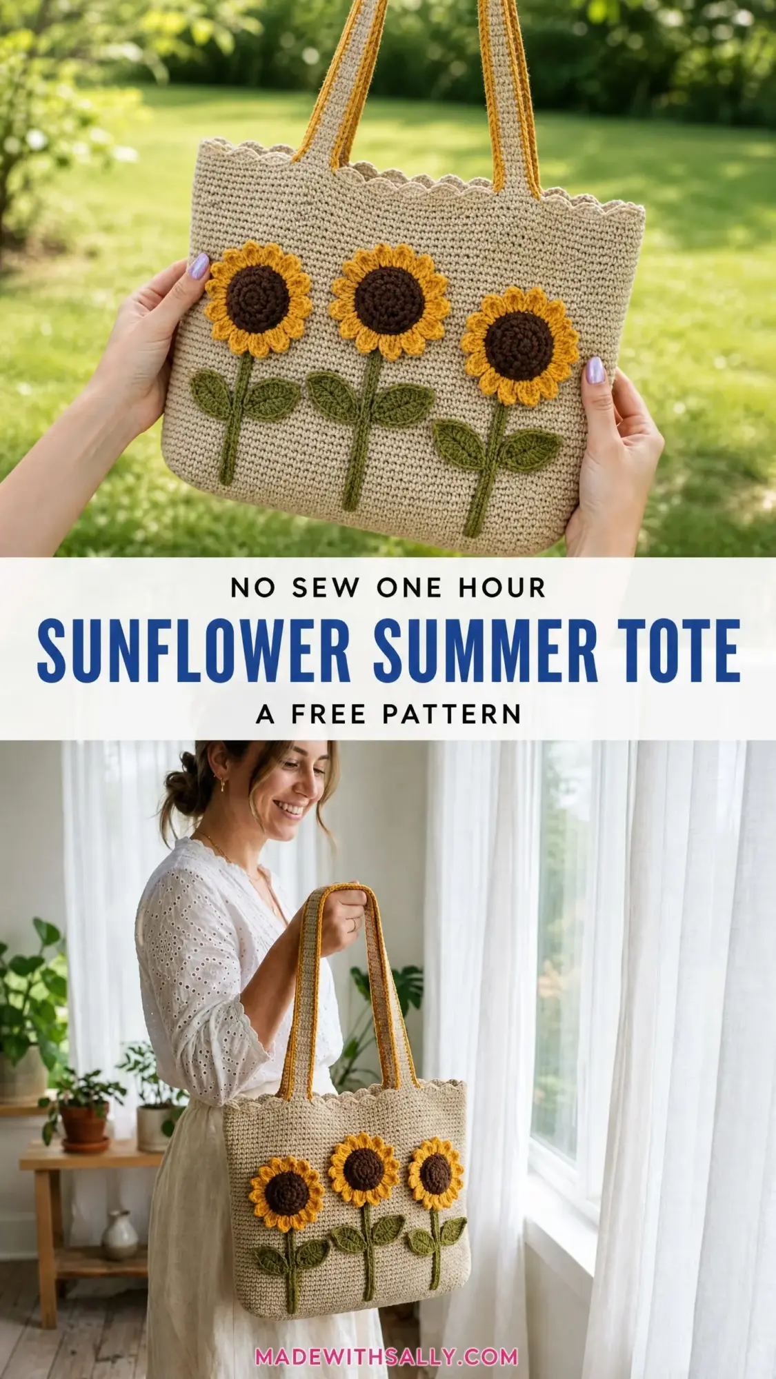 free sunflower crochet tote pattern crochet project crochet project detail 1