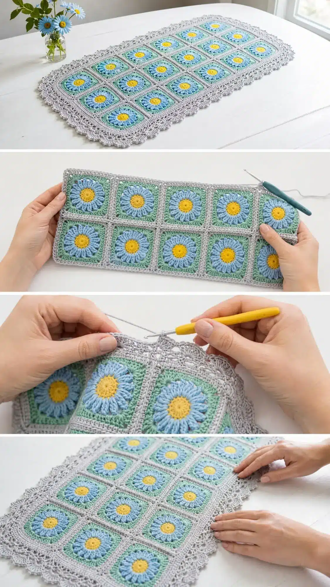 granny square table runner pattern crochet project crochet project detail 2