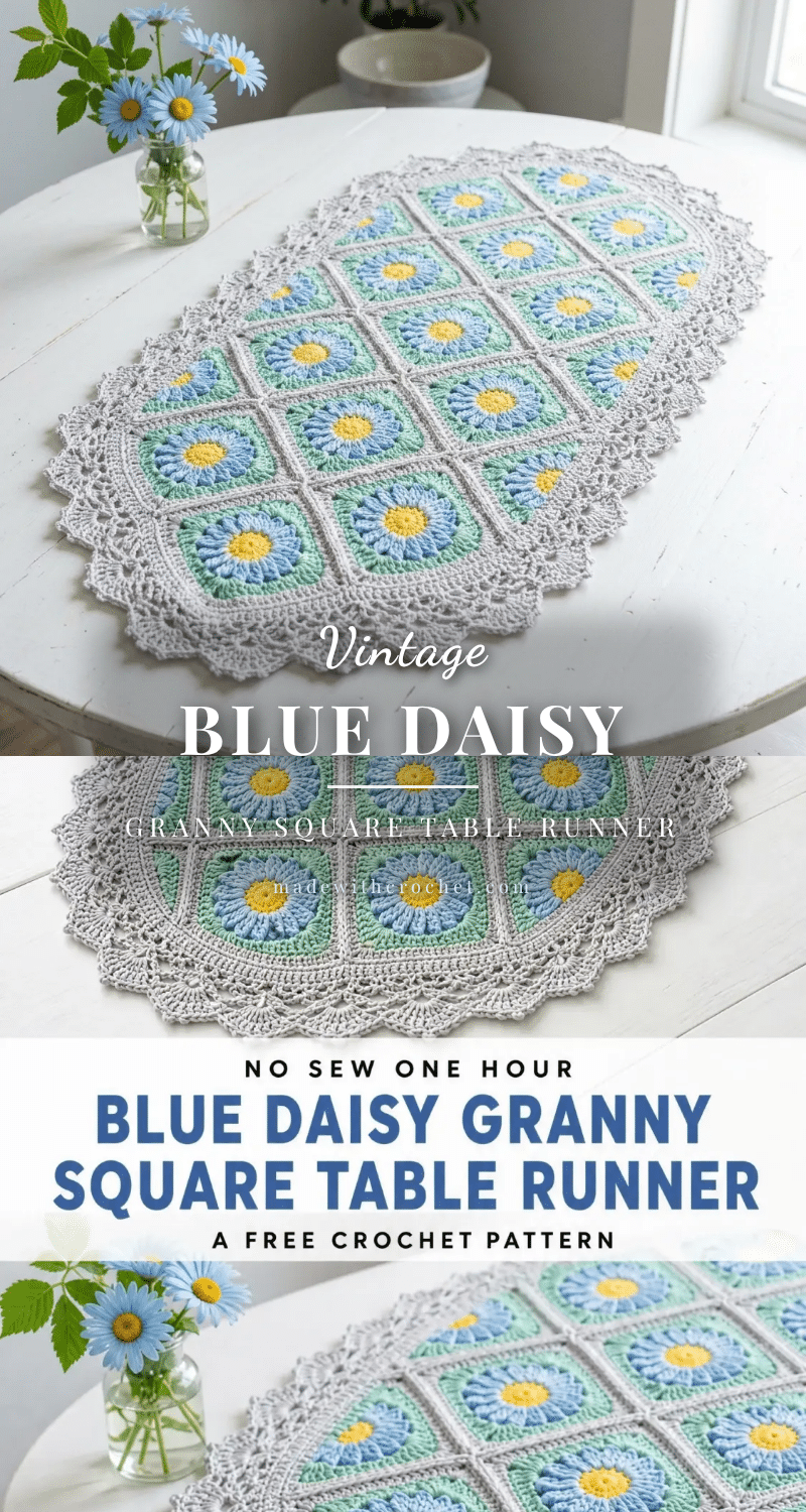 granny square table runner pattern crochet pattern