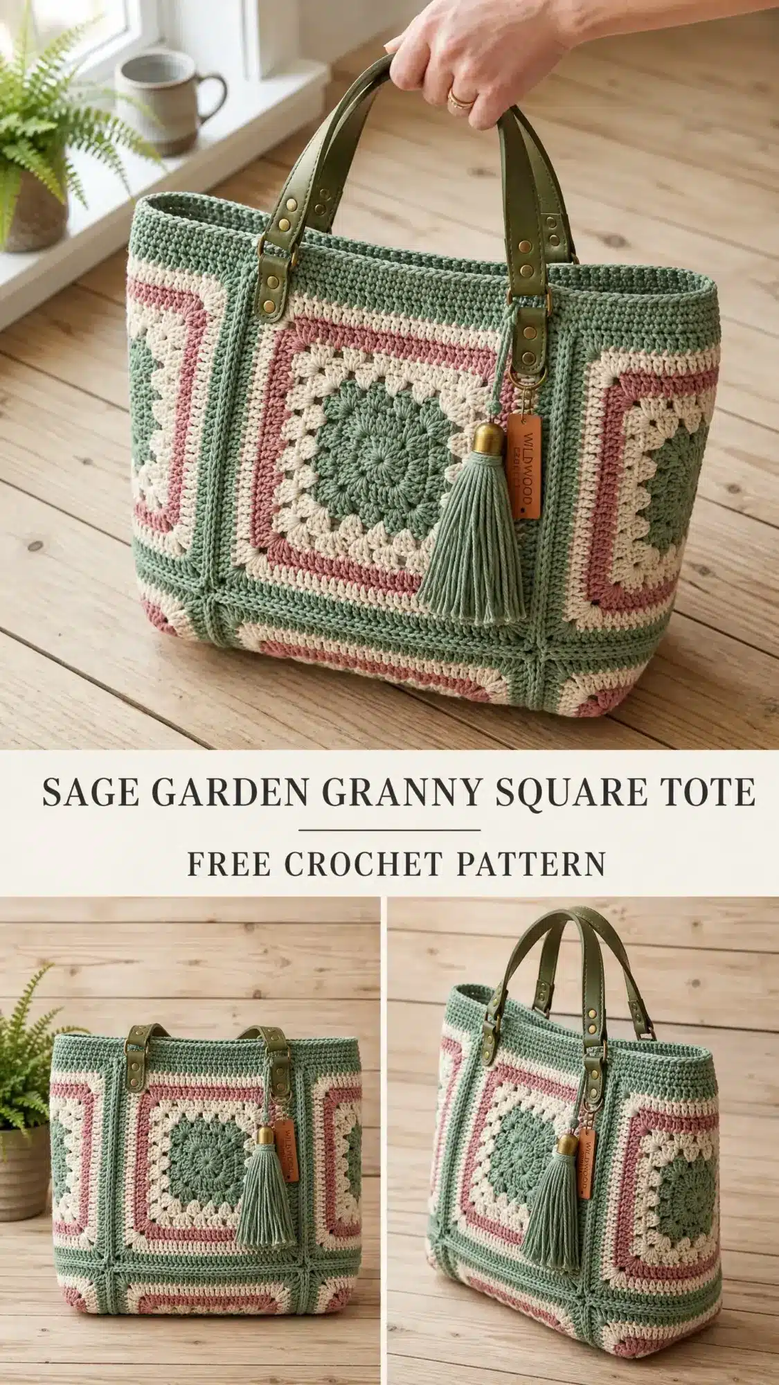 granny square tote bag pattern crochet project crochet project detail 1