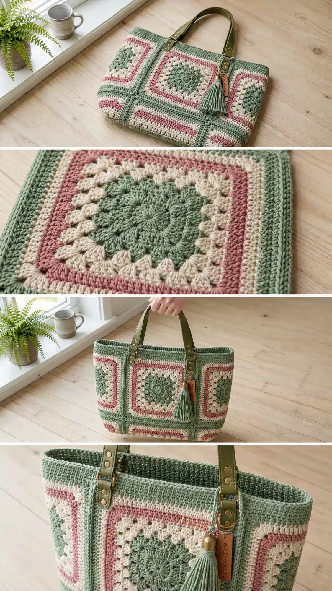 granny square tote bag pattern crochet project crochet project detail 2