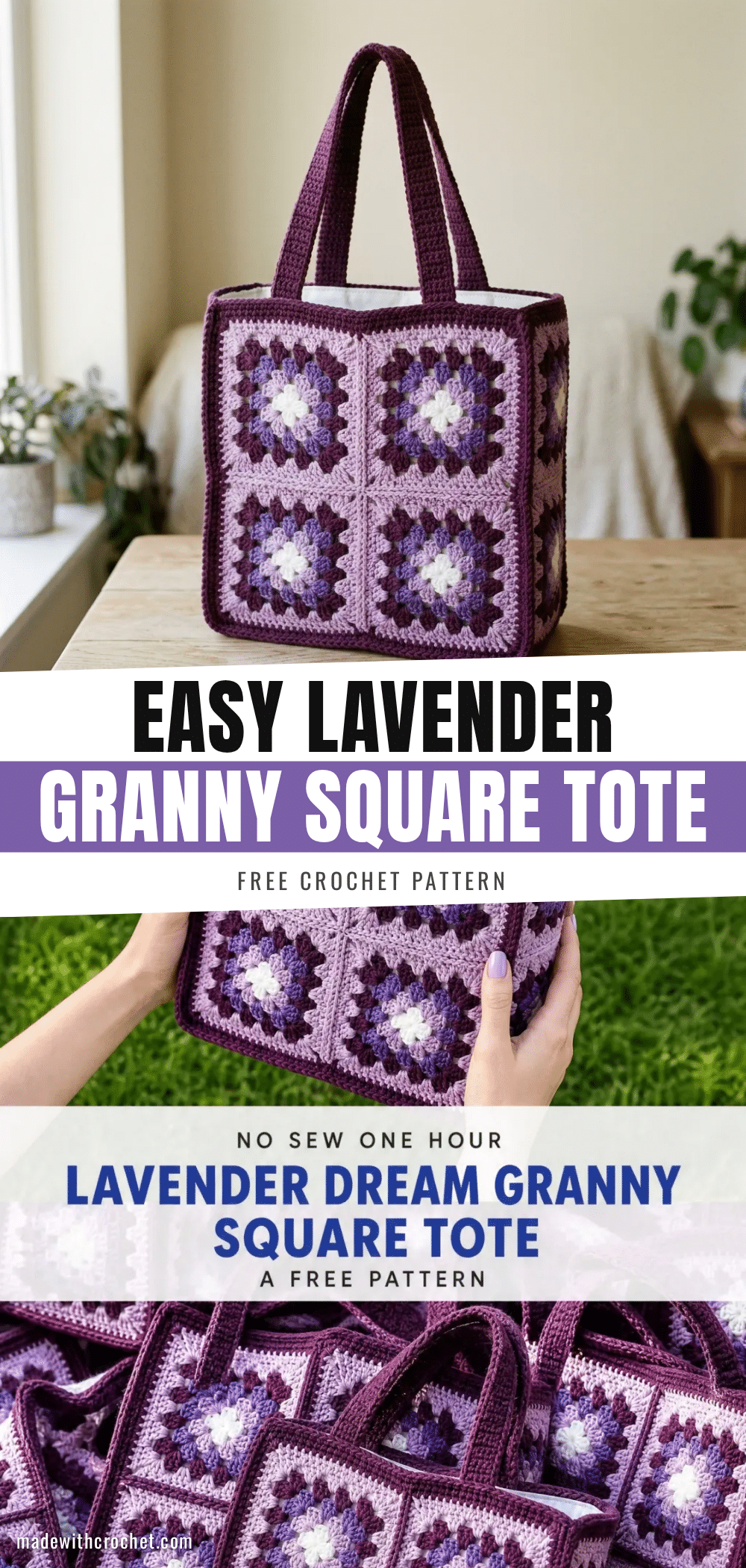granny square tote bag pattern crochet pattern