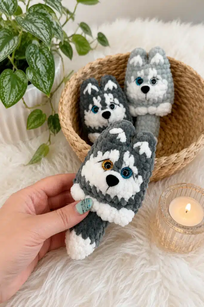 husky keychain pattern - featured image