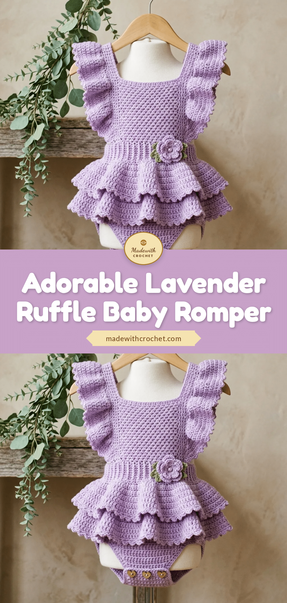 lavender baby romper crochet pattern crochet pattern