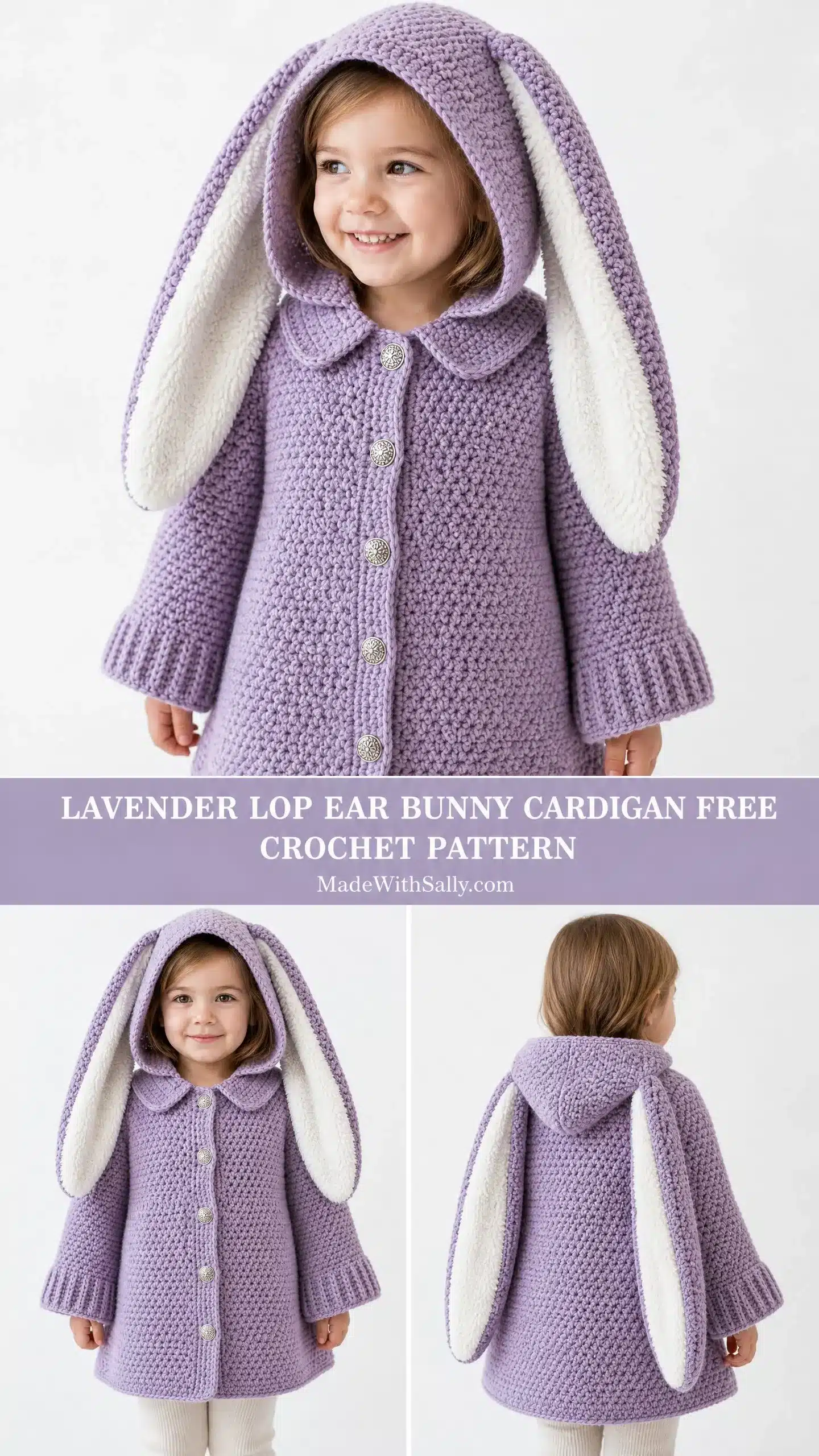 lavender bunny cardigan crochet project crochet project detail 1